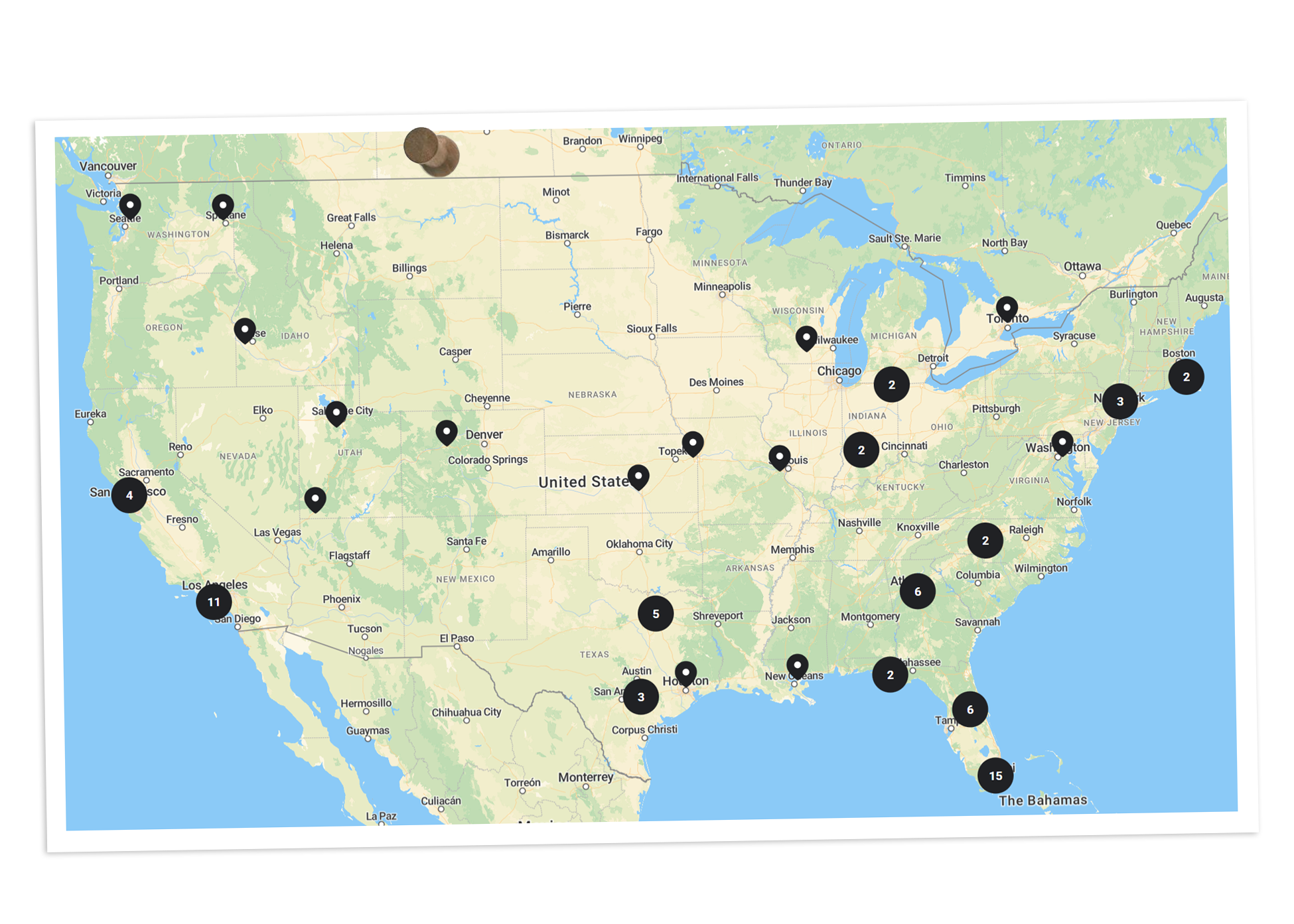 Map of Home Design Academy community members across the United States and around the world