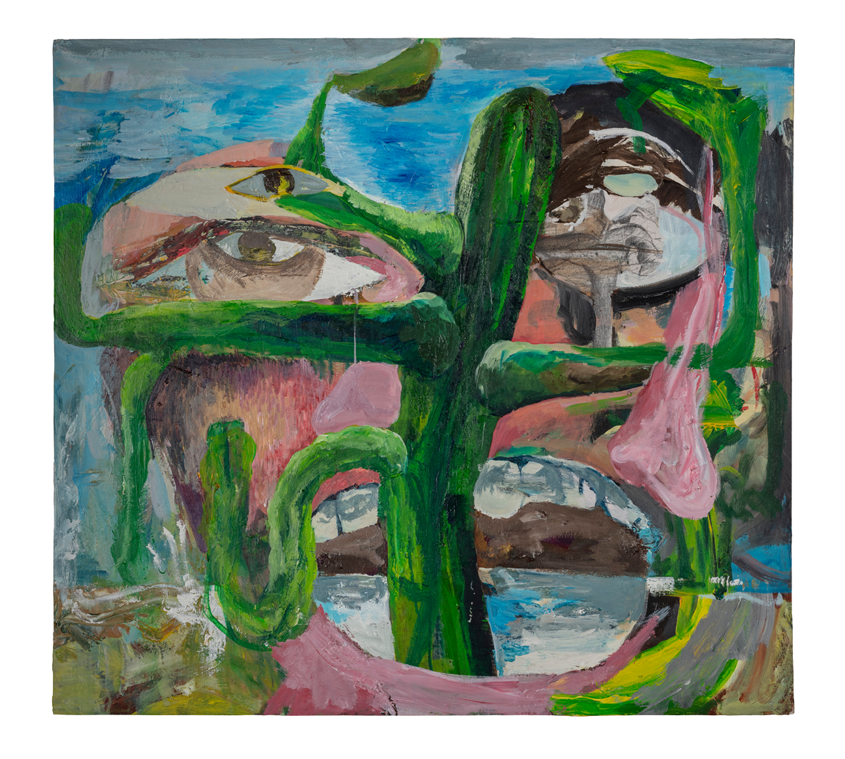 Untitled from the Mirror Faces series |
Acrylic on canvas on a willow frame |
Dimensions: X x X cm | Photo credit: Gustavo Vivanco, Cusco