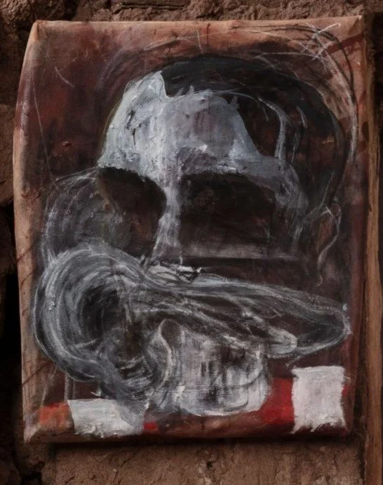 Black eyes | Ojos negros |

Pastel and pigment on canvas on a willow stretcher |

Measurements: 54 x 65 cm
