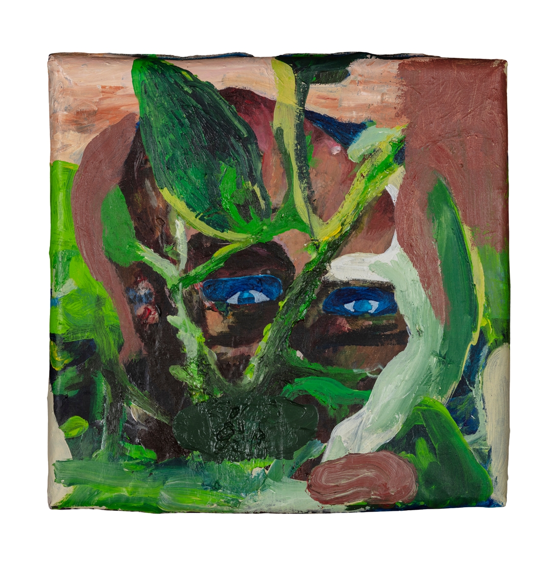 Untitled from the Mirror Faces series |
Acrylic on canvas on a willow frame |
Dimensions: 38 x 38 cm | Photo credit: Gustavo Vivanco, Cusco
