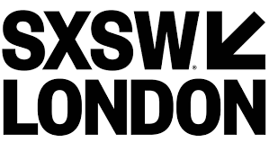 SXSW London logo in black and white