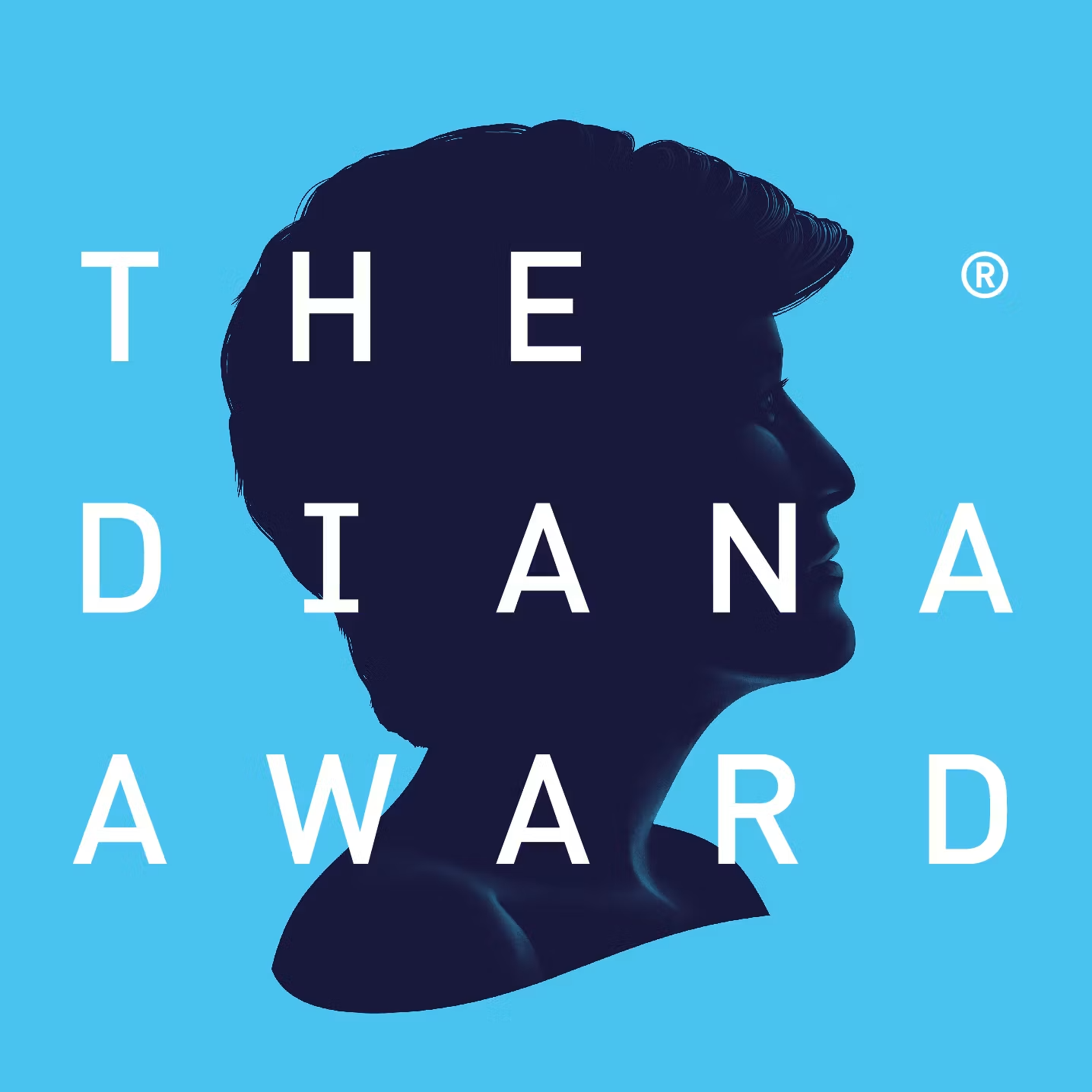 Silhouette of a person's profile with messy hair, set against a blue background with white text in a grid pattern, reading 'THE', 'BE', 'ALONE', 'AWAKER'.
