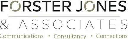 Logo for Forster Jones & Associates, including text for Communications, Consultancy, Connections