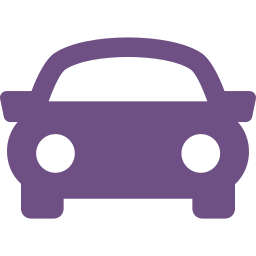 Eine stilisierte Illustration eines Autos in Lila.