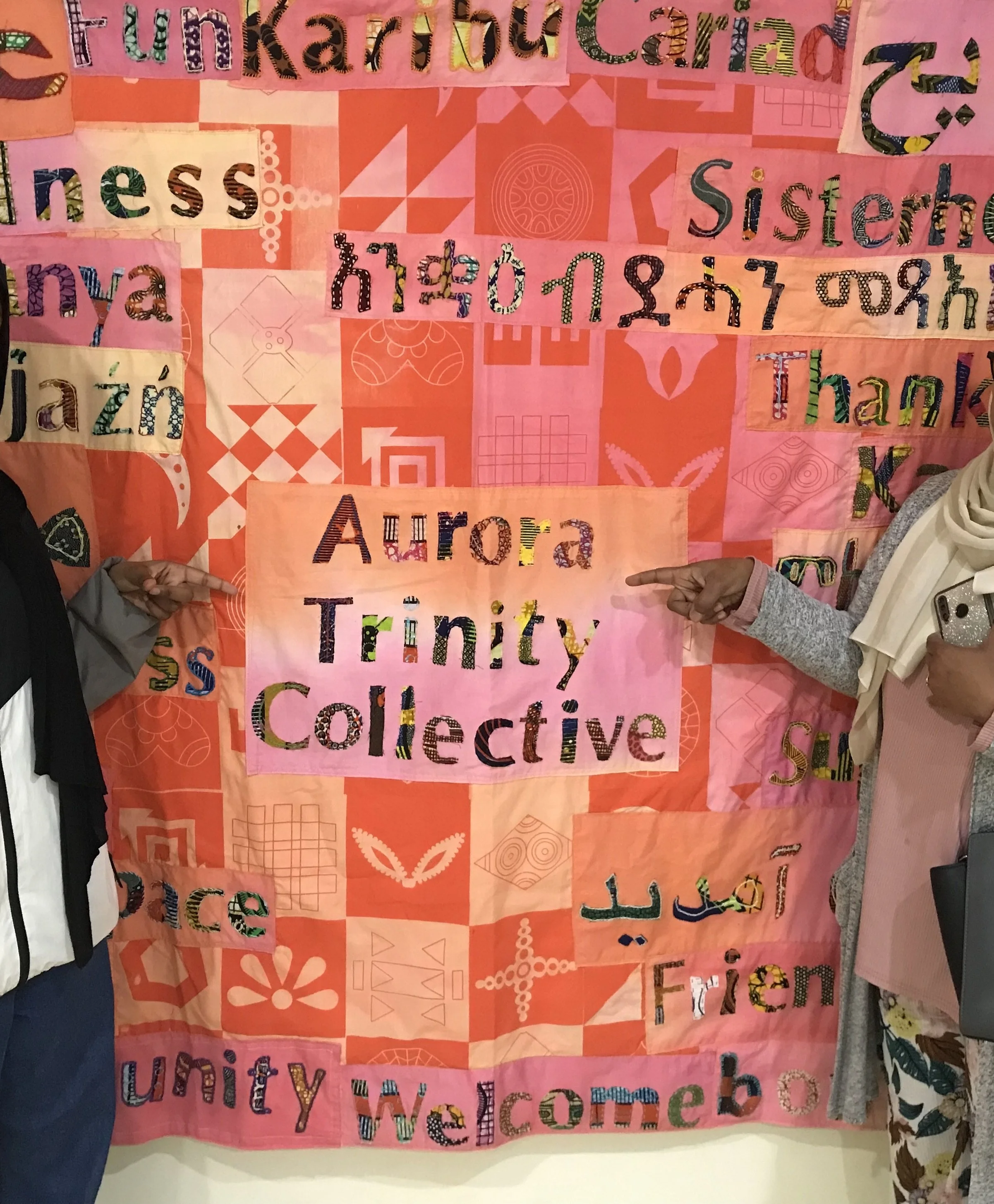The Trinity Pattern 2024
The Trinity Pattern textile artwork was inspired by the culture and history of those who use the Trinity Centre. Developed from a series of pattern illustrations relating to the memories and cultural traditions of the group m