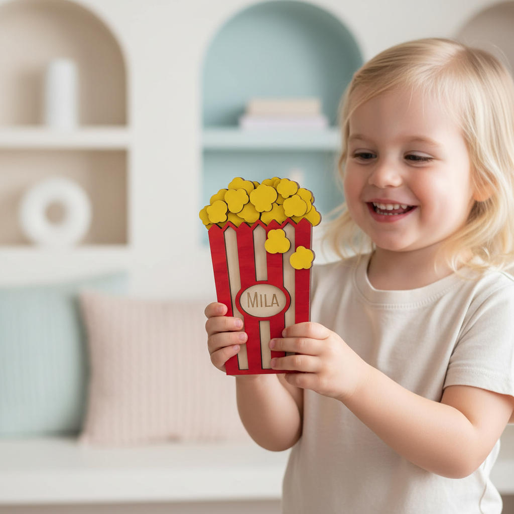 Personalisierter Gutscheinhalter Popcorn