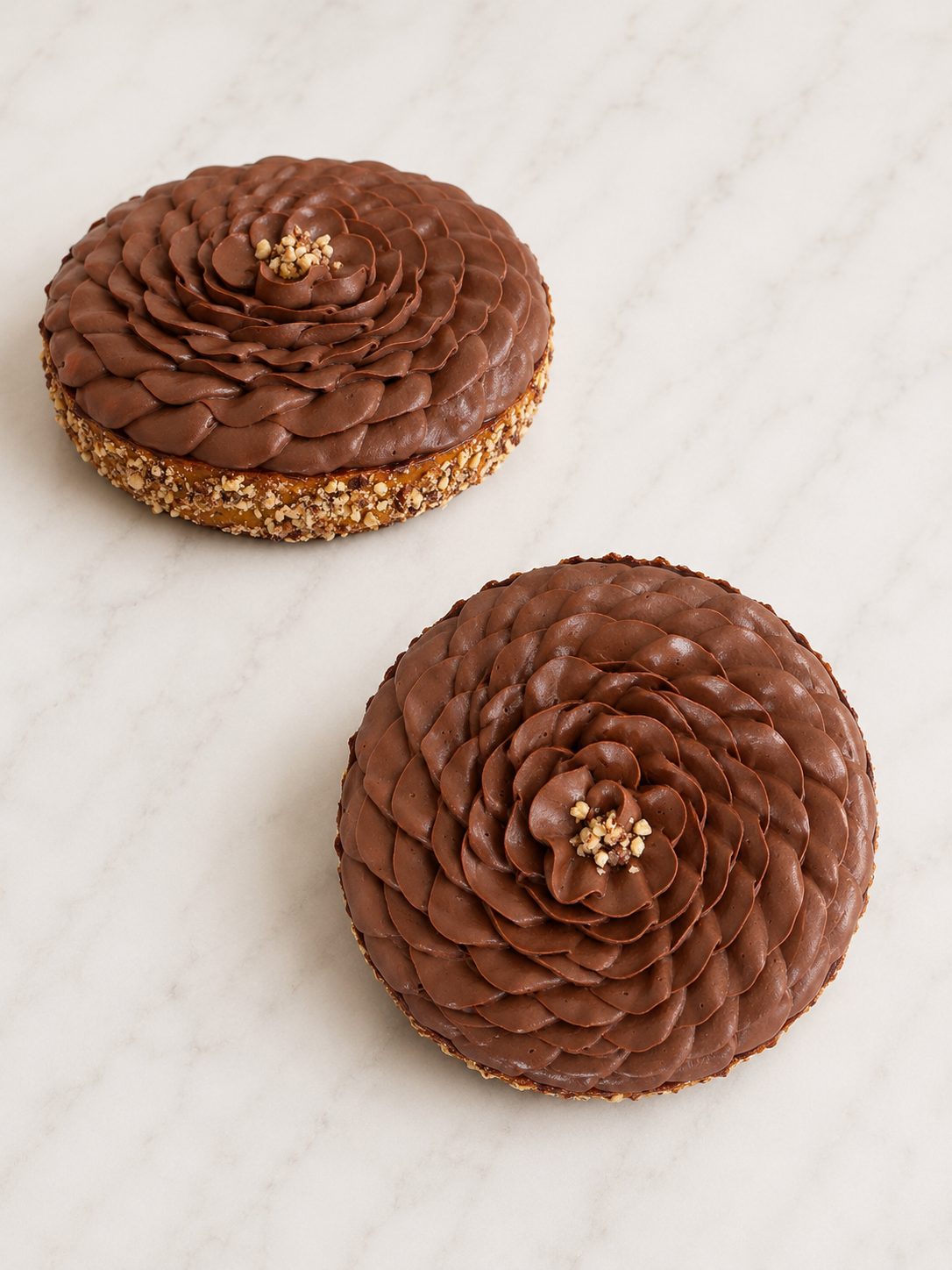 Tarte chocolat noir, noisette