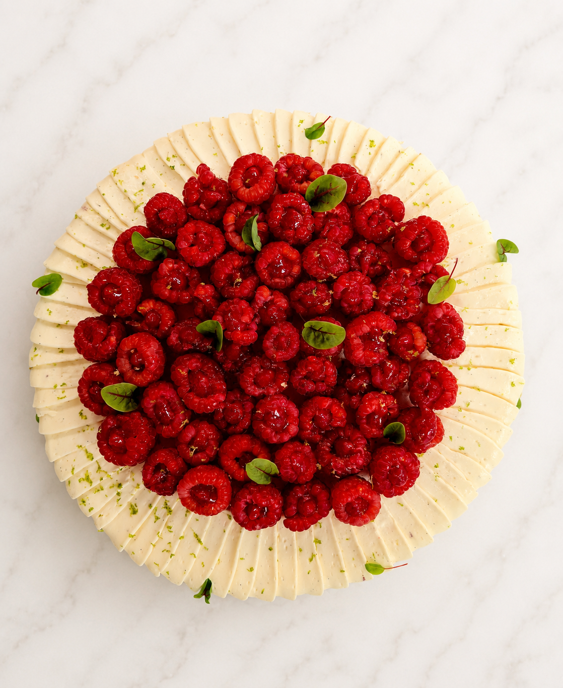 Gâteau framboise et pistache
