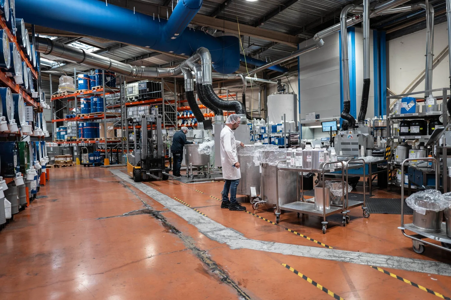 People at work in an industrial environment