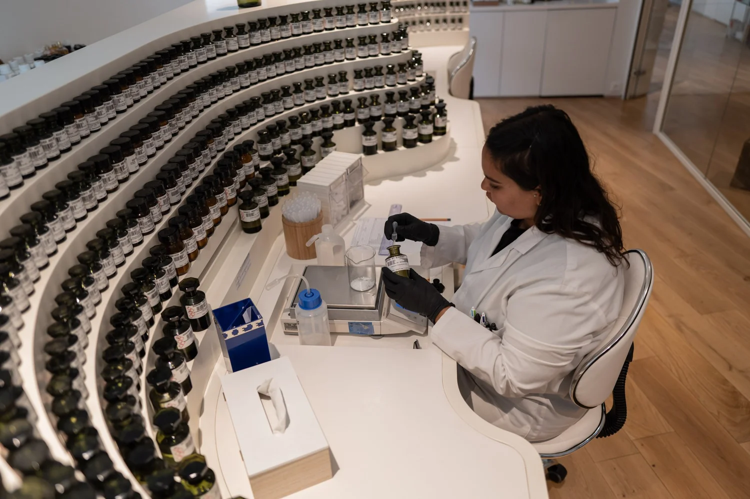 Specialist working in a laboratory