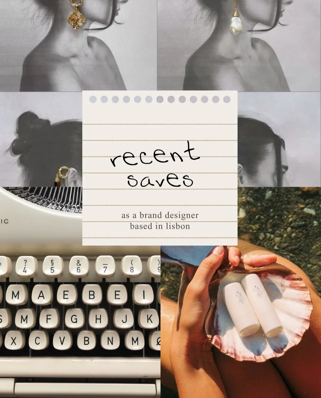 my saved folder has been chaotic lately and i kind of love it

this is what living and working in between art, branding, and beauty looks like ⭐️ a constant collecting of things that spark something: texture, intention, the feeling that someone cared