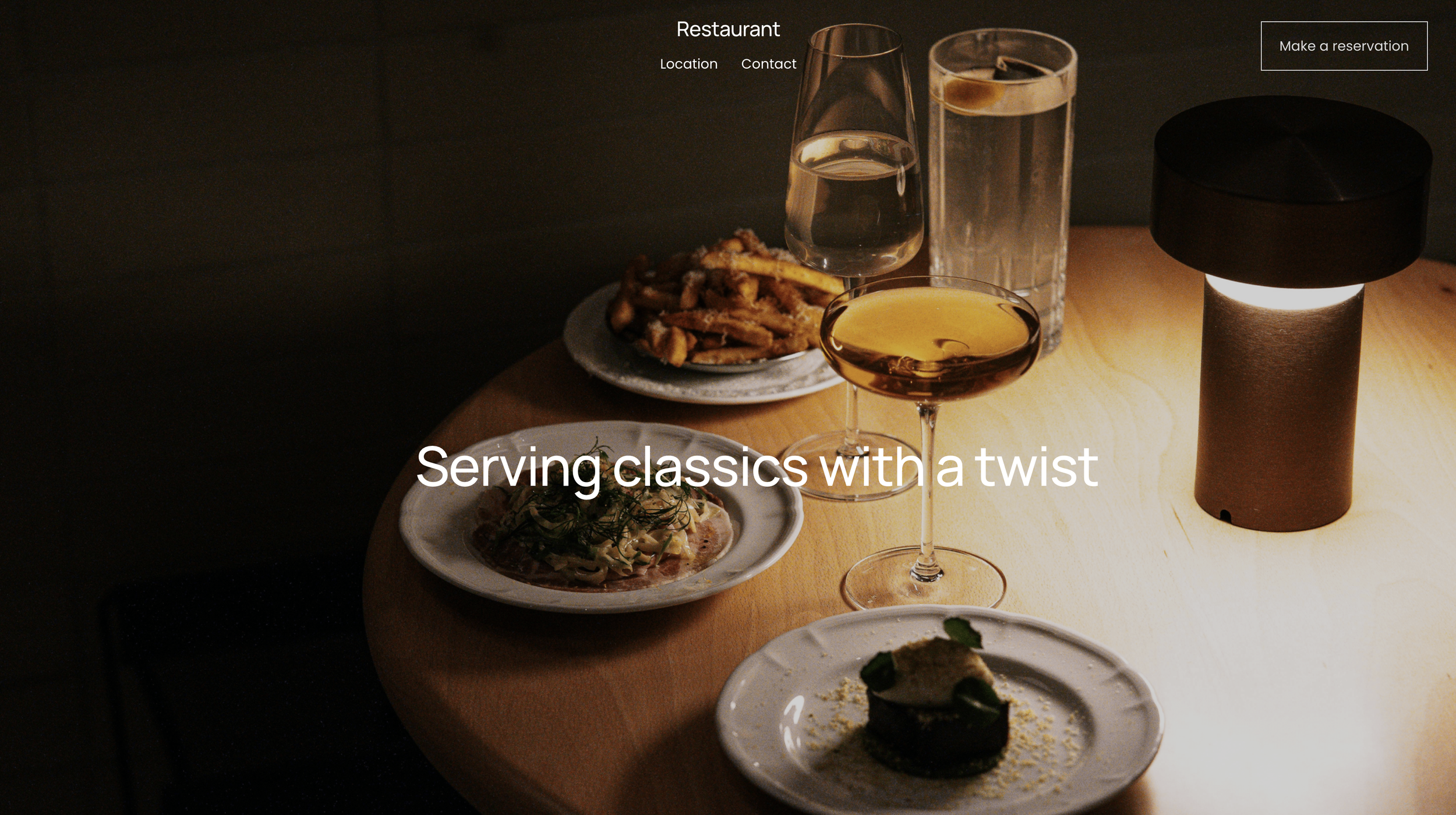 custom restaurant website design developed by B&T Development