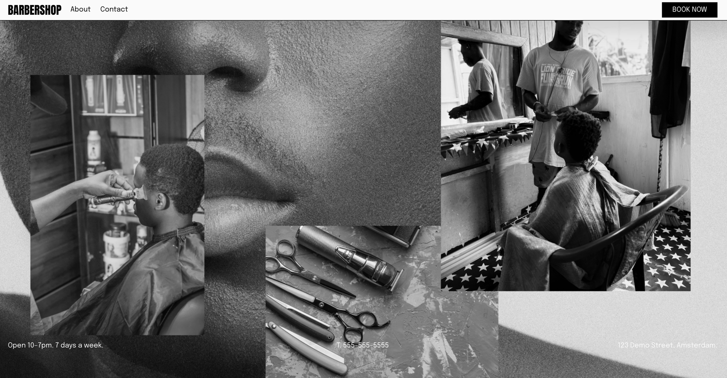 custom barbershop website design developed by B&T Development