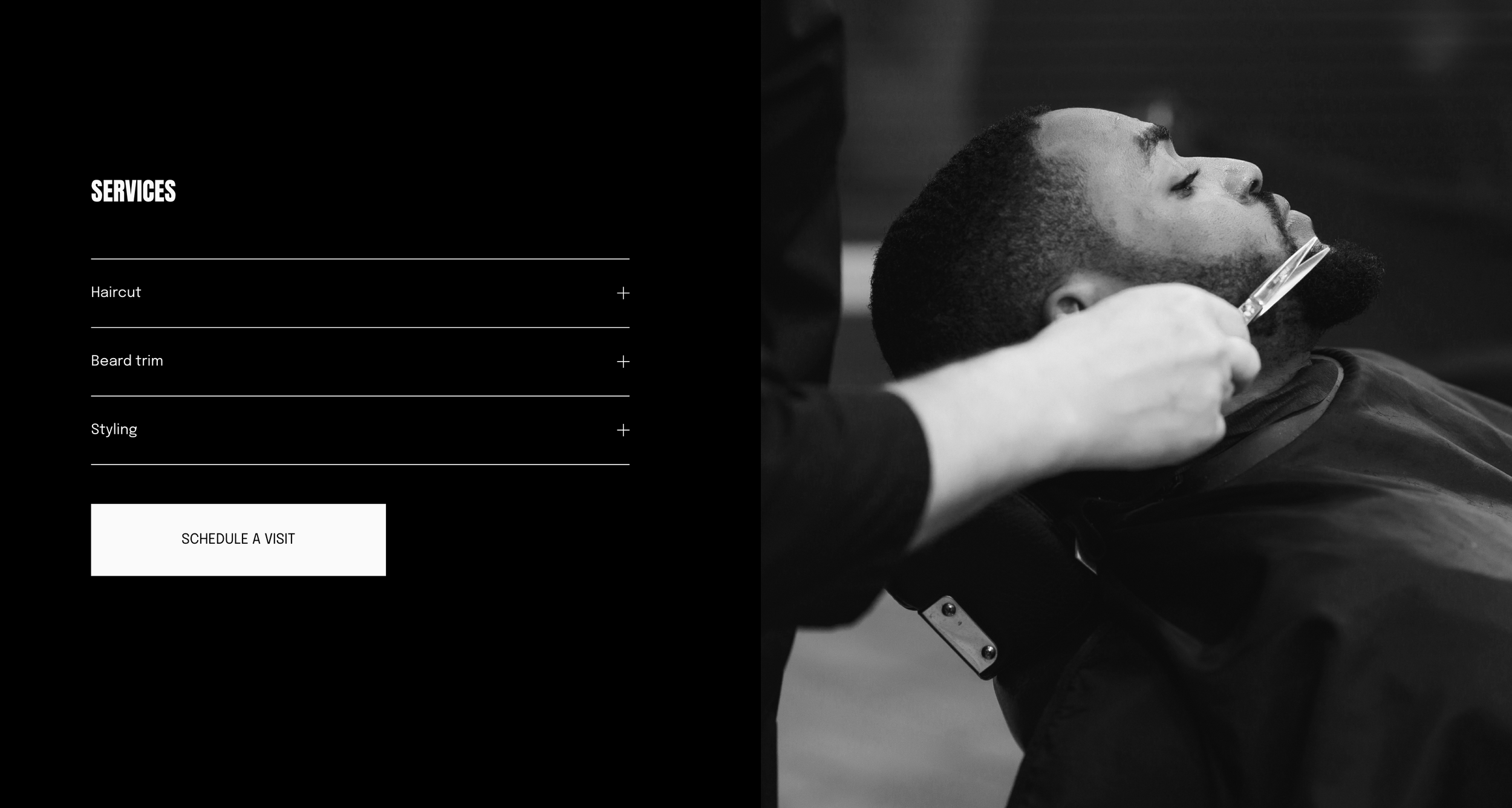 custom barbershop website design developed by B&T Development