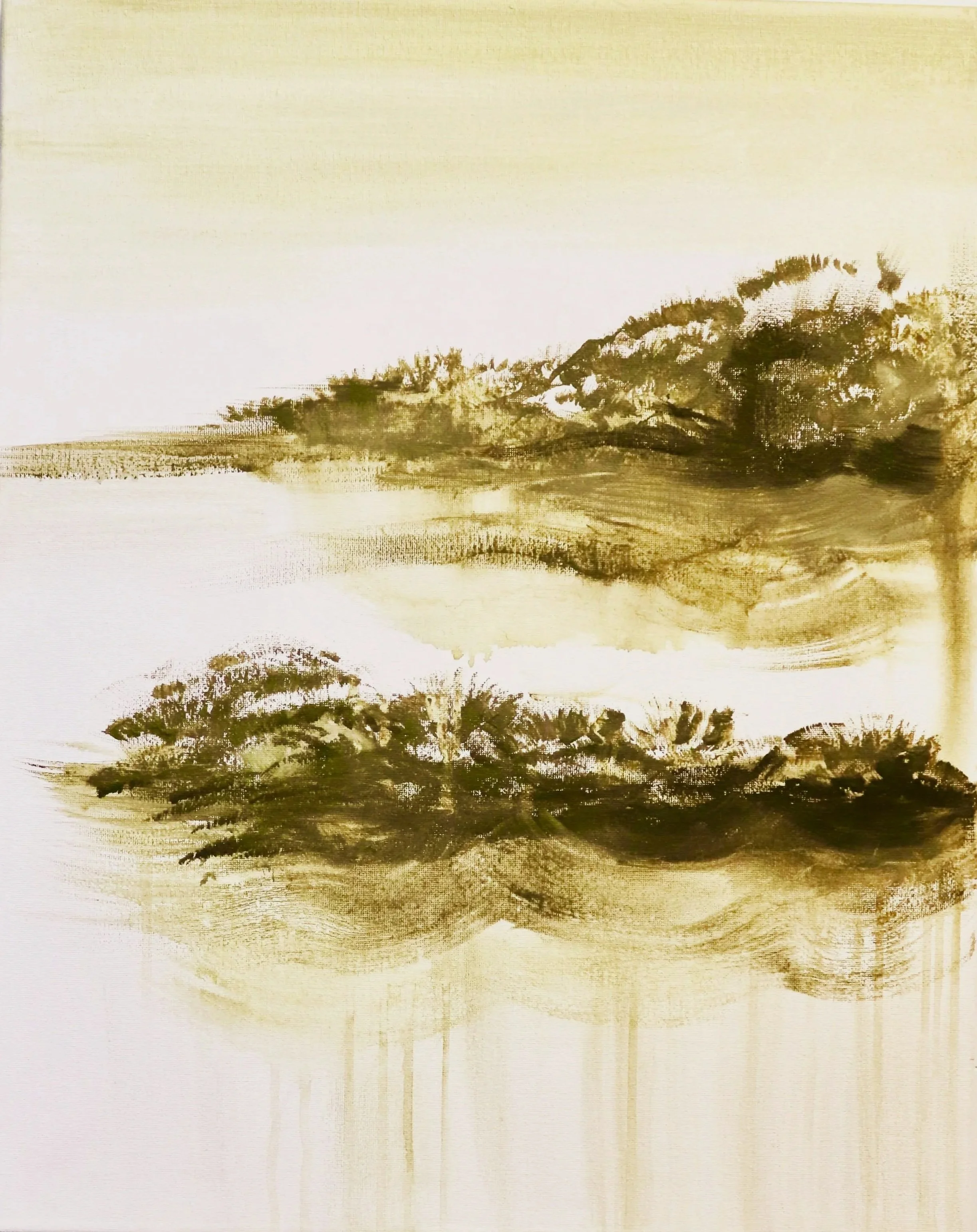 Marshlands:
Acrylic on canvas; 16" X 20"