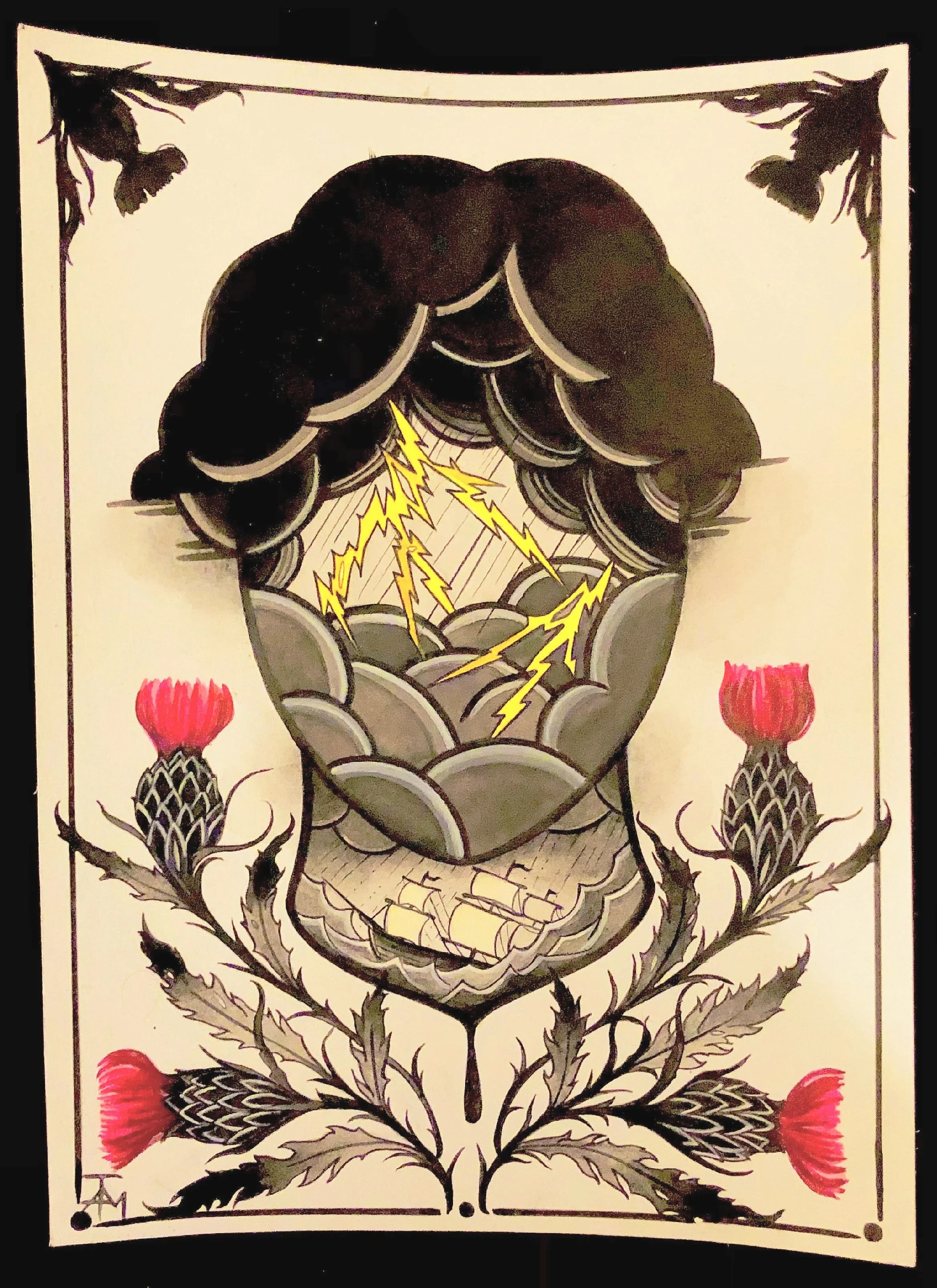 Weather the Storm; watercolor print