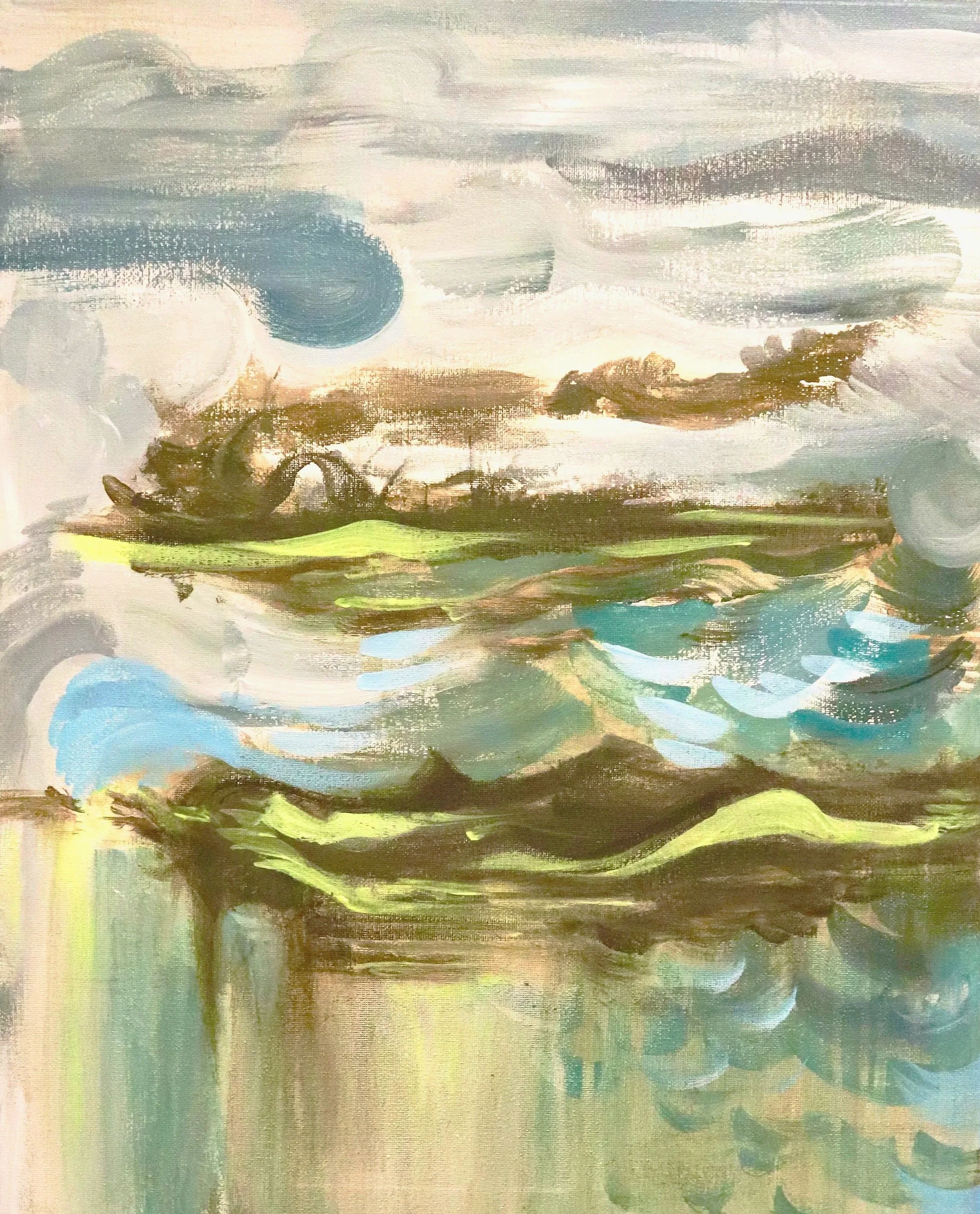 The Bay:
Acrylic on canvas; 16" X 20"