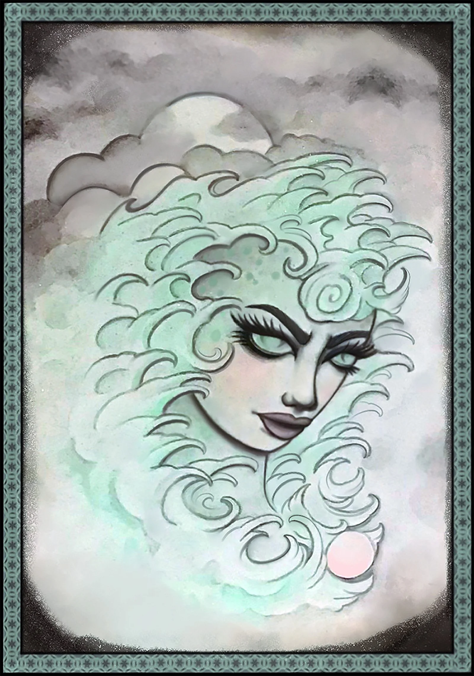 Fog Siren; watercolor print