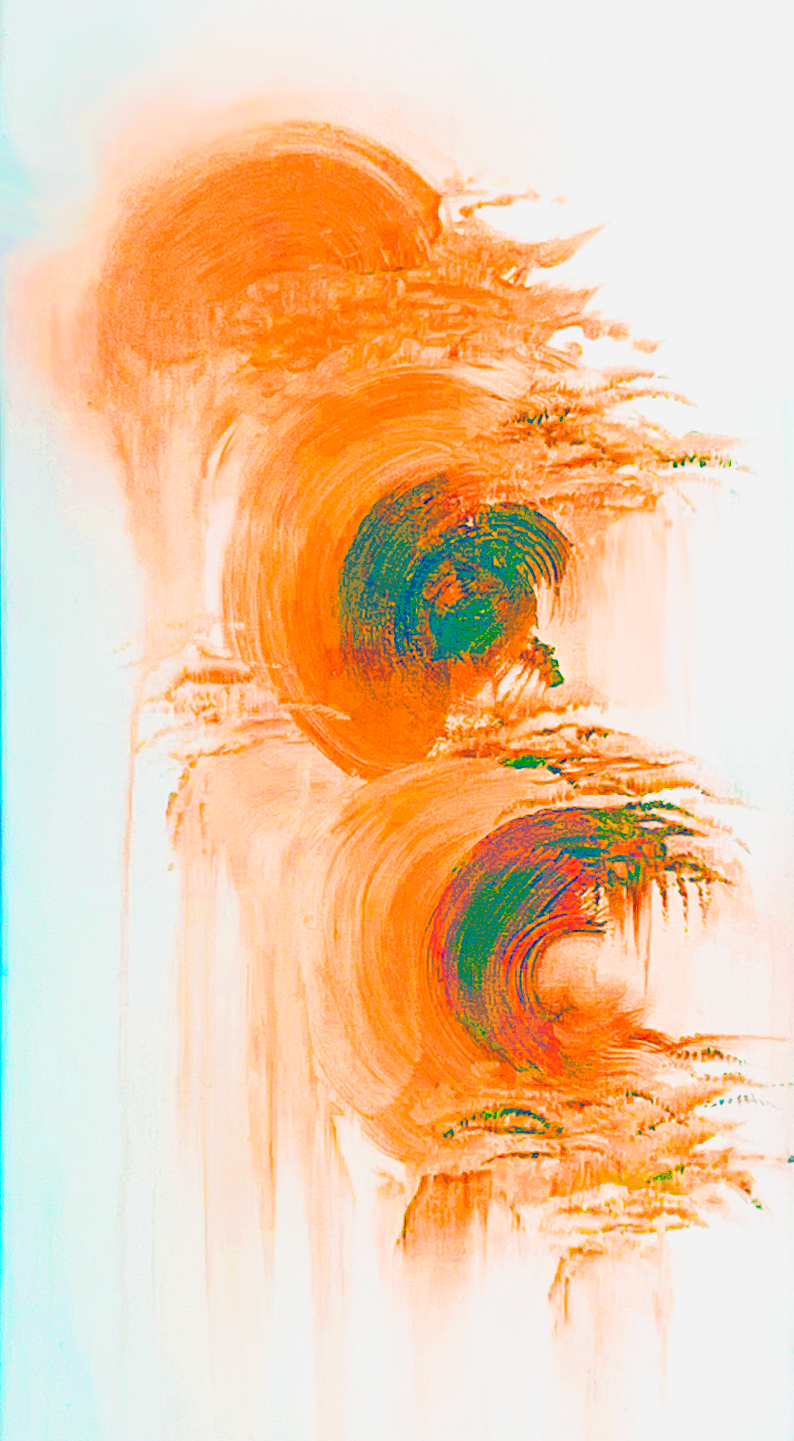 Simulacra1; digital print based on acrylic painting