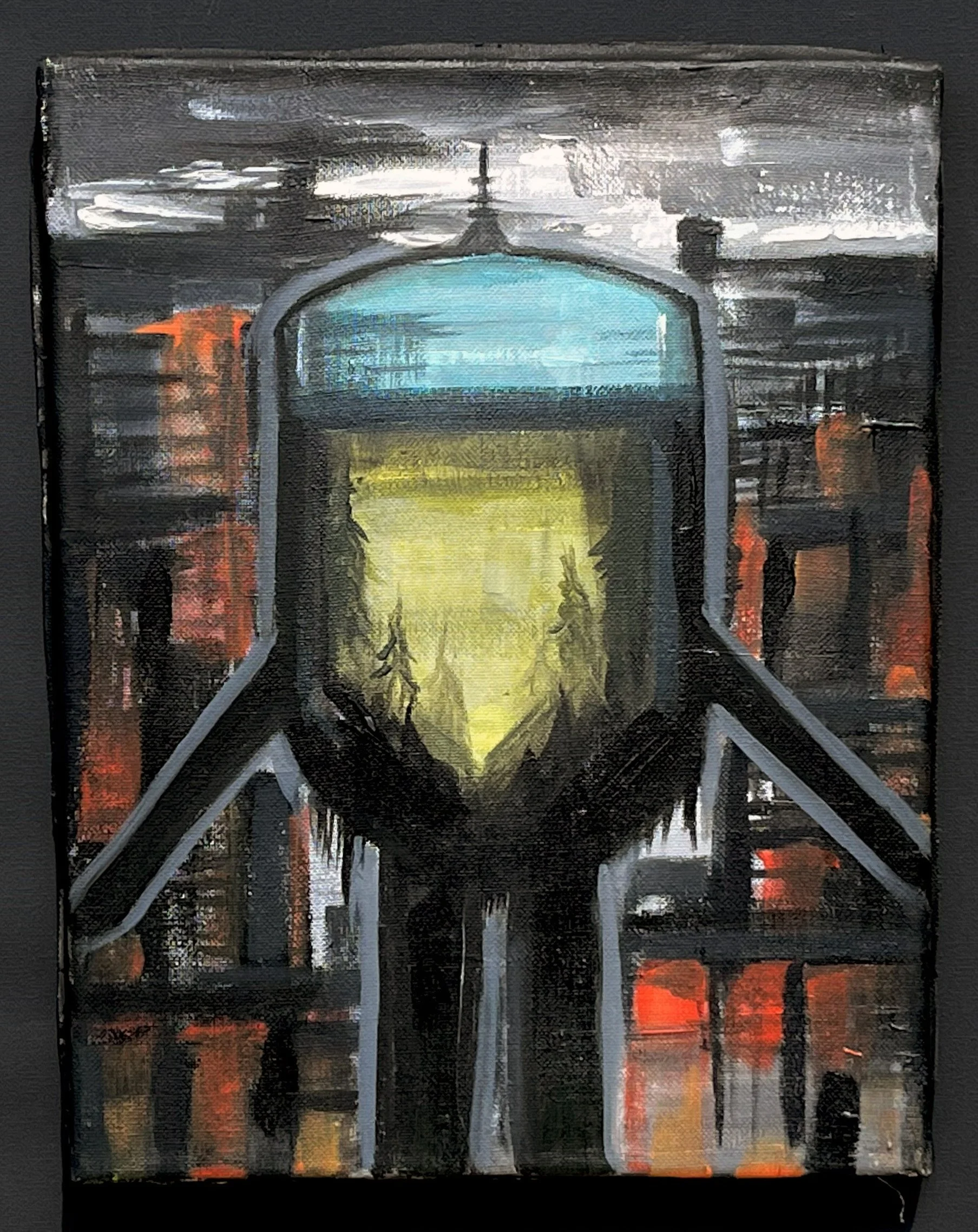 Time Capsule: Oil on canvas; 8 1/2" X 11"