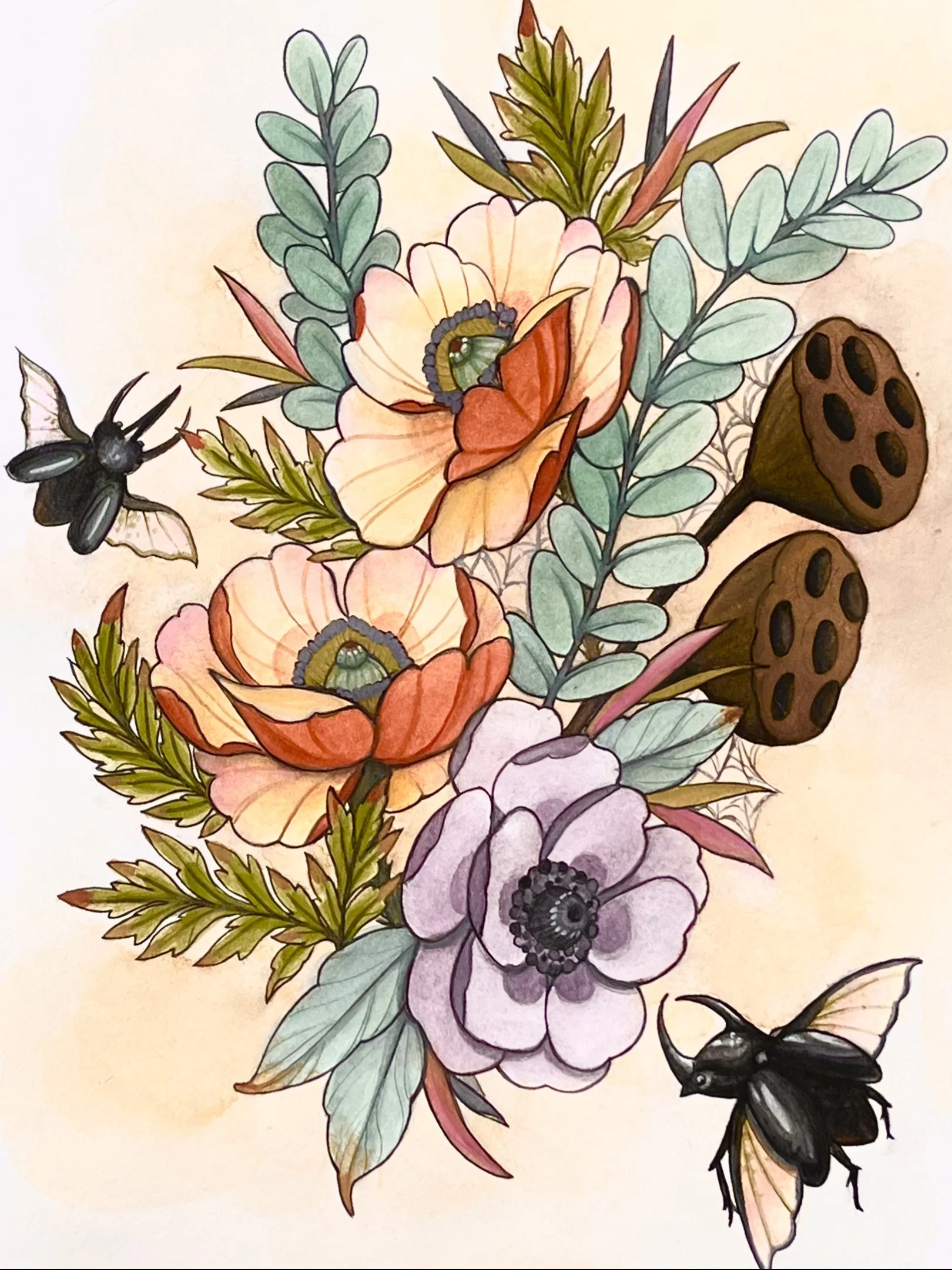 Floral and Beetles