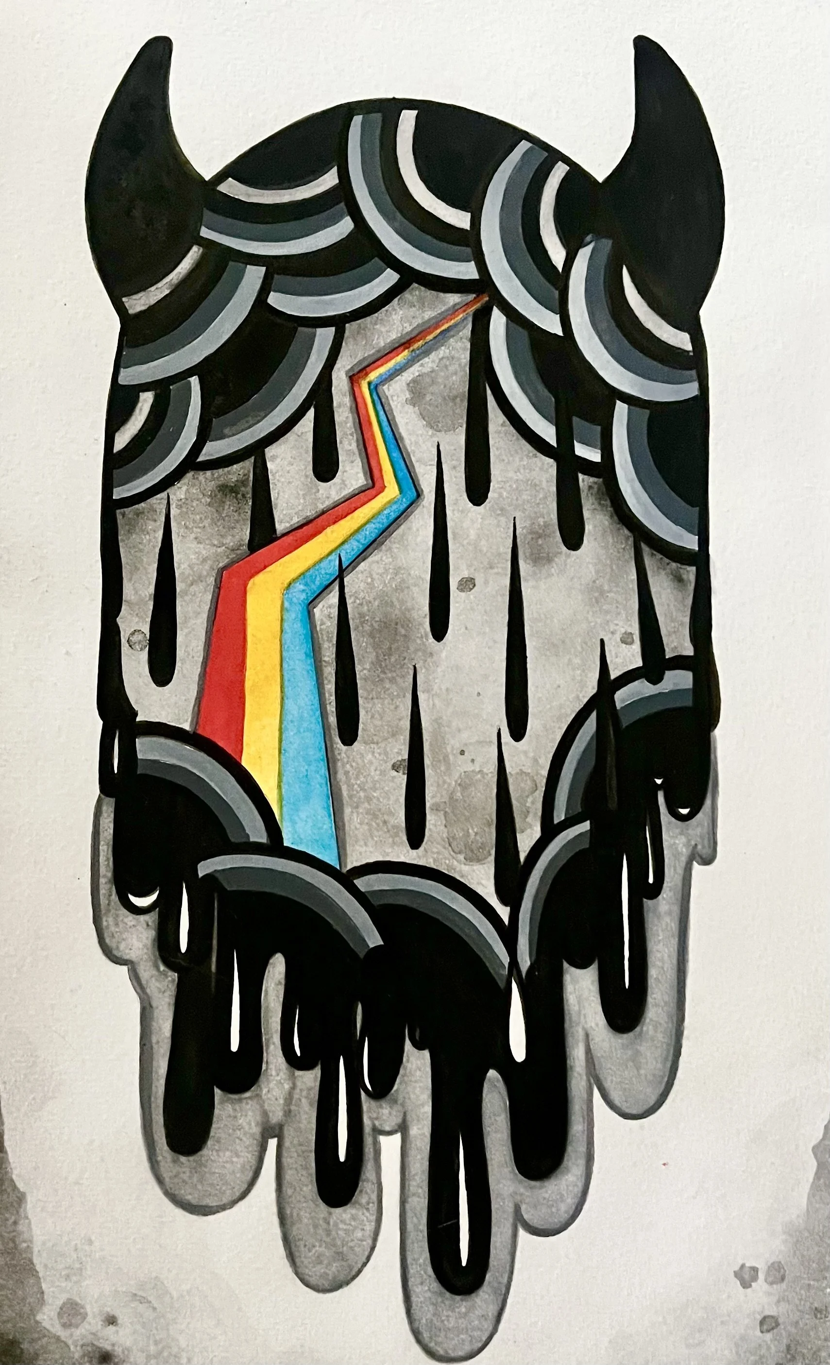Rainbow Dealer; watercolor print