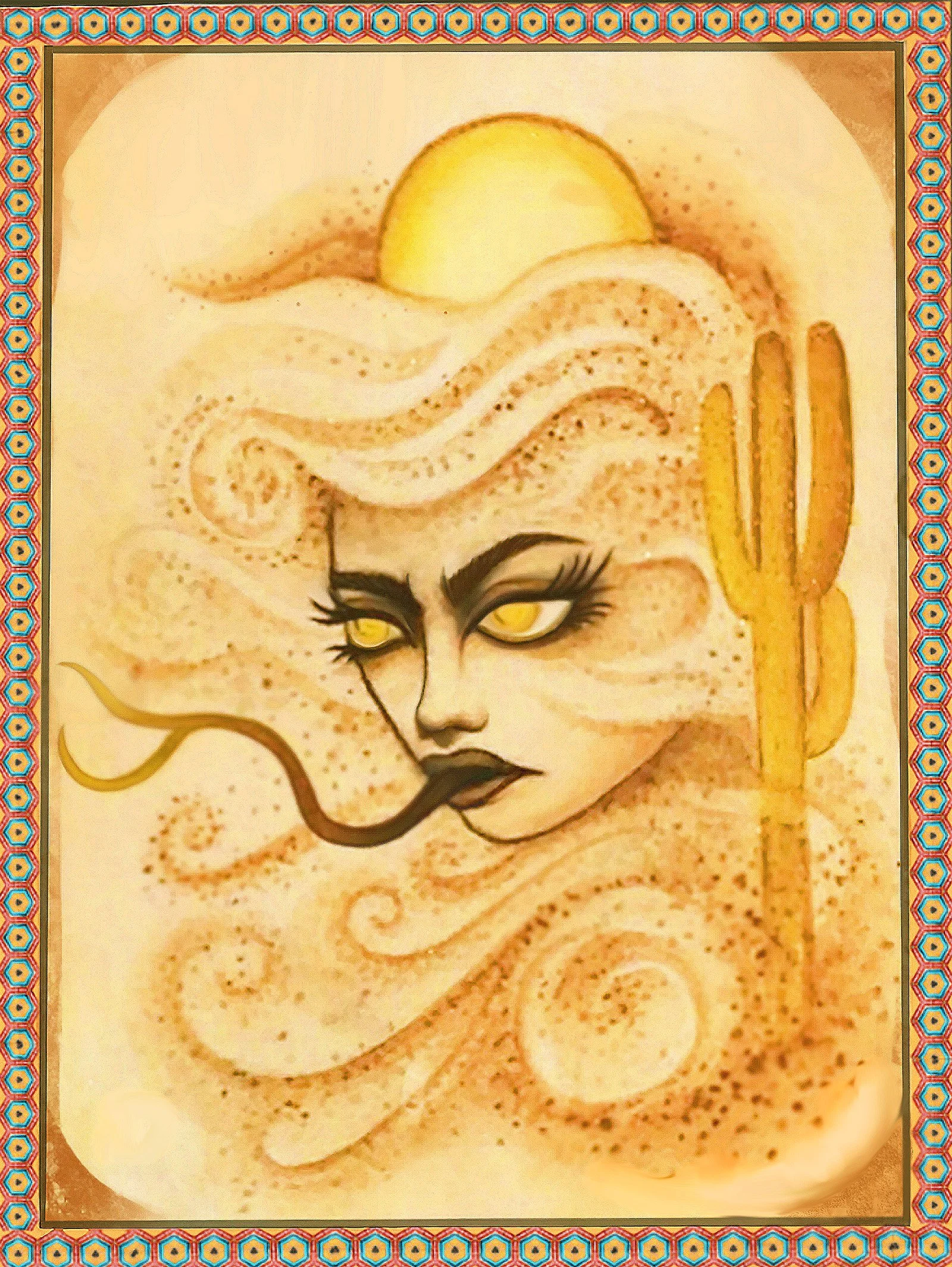 Dust Devil; watercolor print
