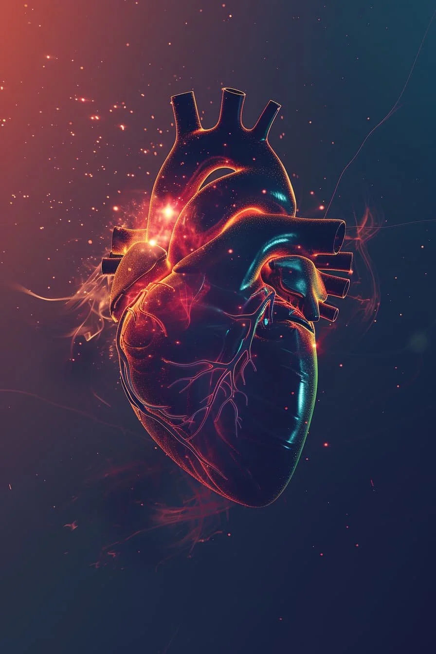 image of the heart with electrical current depicting arrhythmia