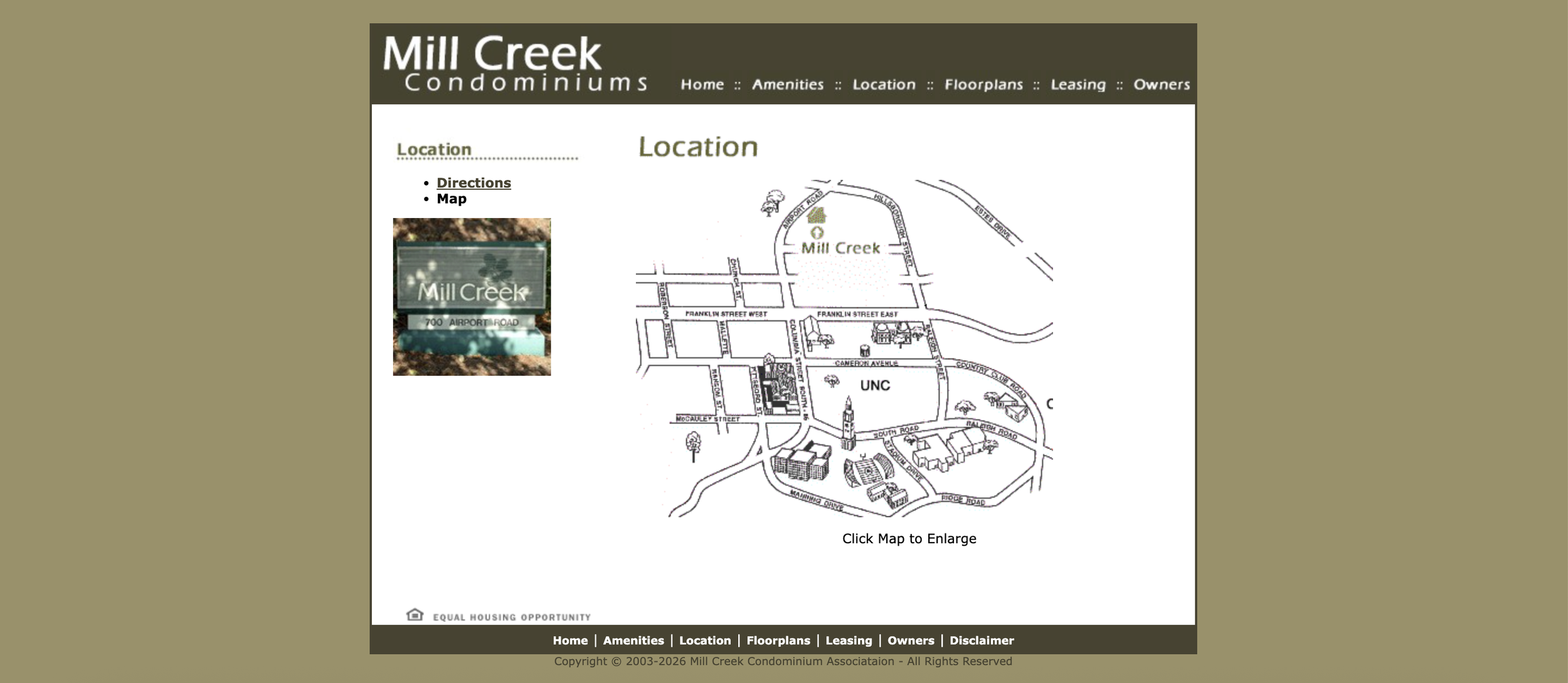 map on former mill creek website