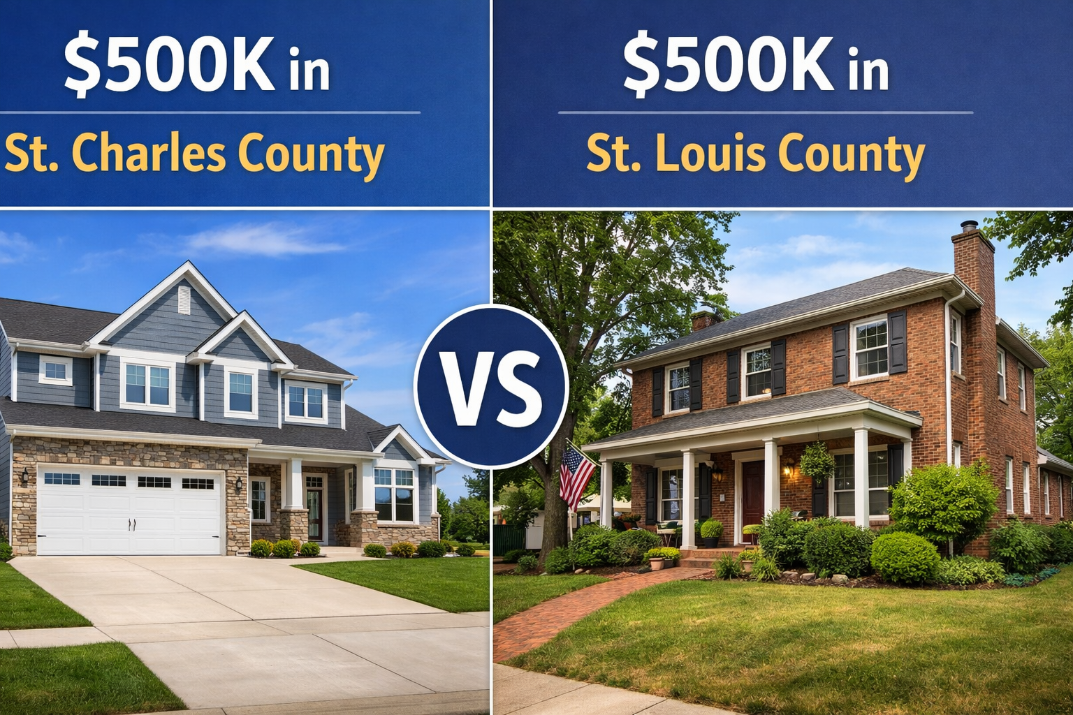 What Does $500,000 Buy You in St. Charles County vs. St. Louis County?