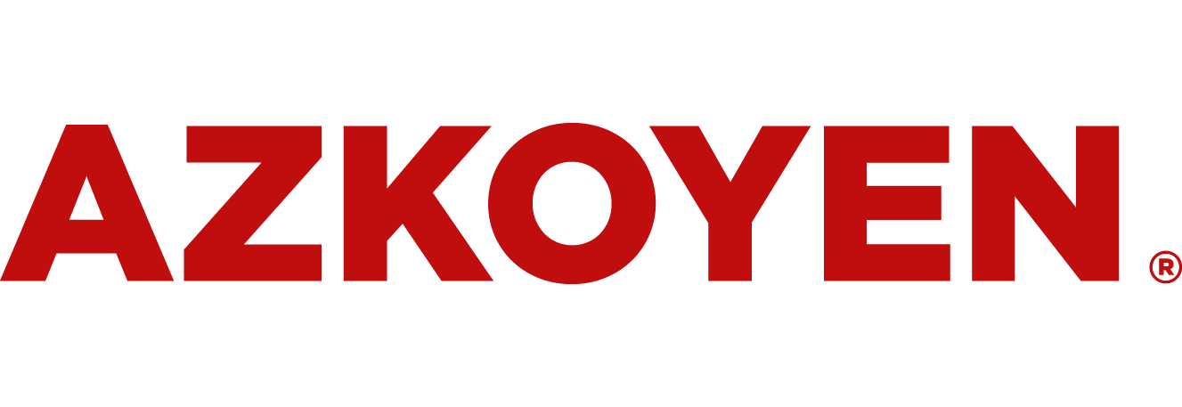 Bilderlogo von Azkoyen in roten Buchstaben auf weißem Hintergrund