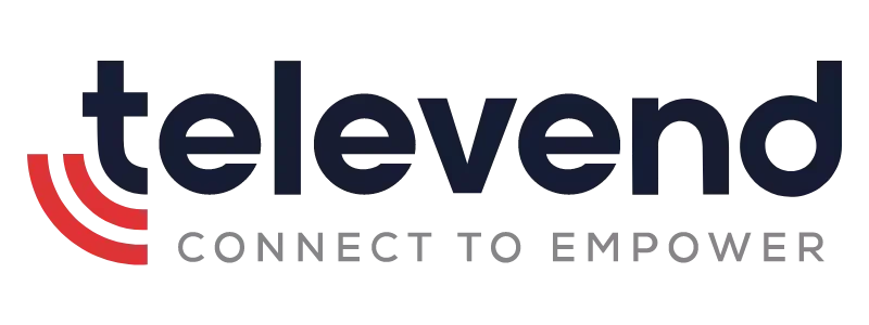 Das Bild zeigt ein Logo mit dem Wort 'televerd' und einem Grafikelement mit roten Linien, sowie den Text 'Service & Beratung' darunter.