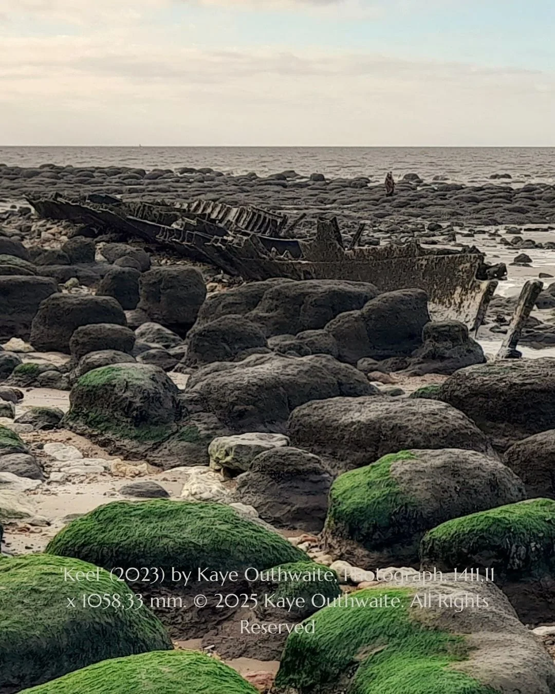 Close-up detail of 'Keel' coastal landscape photograph