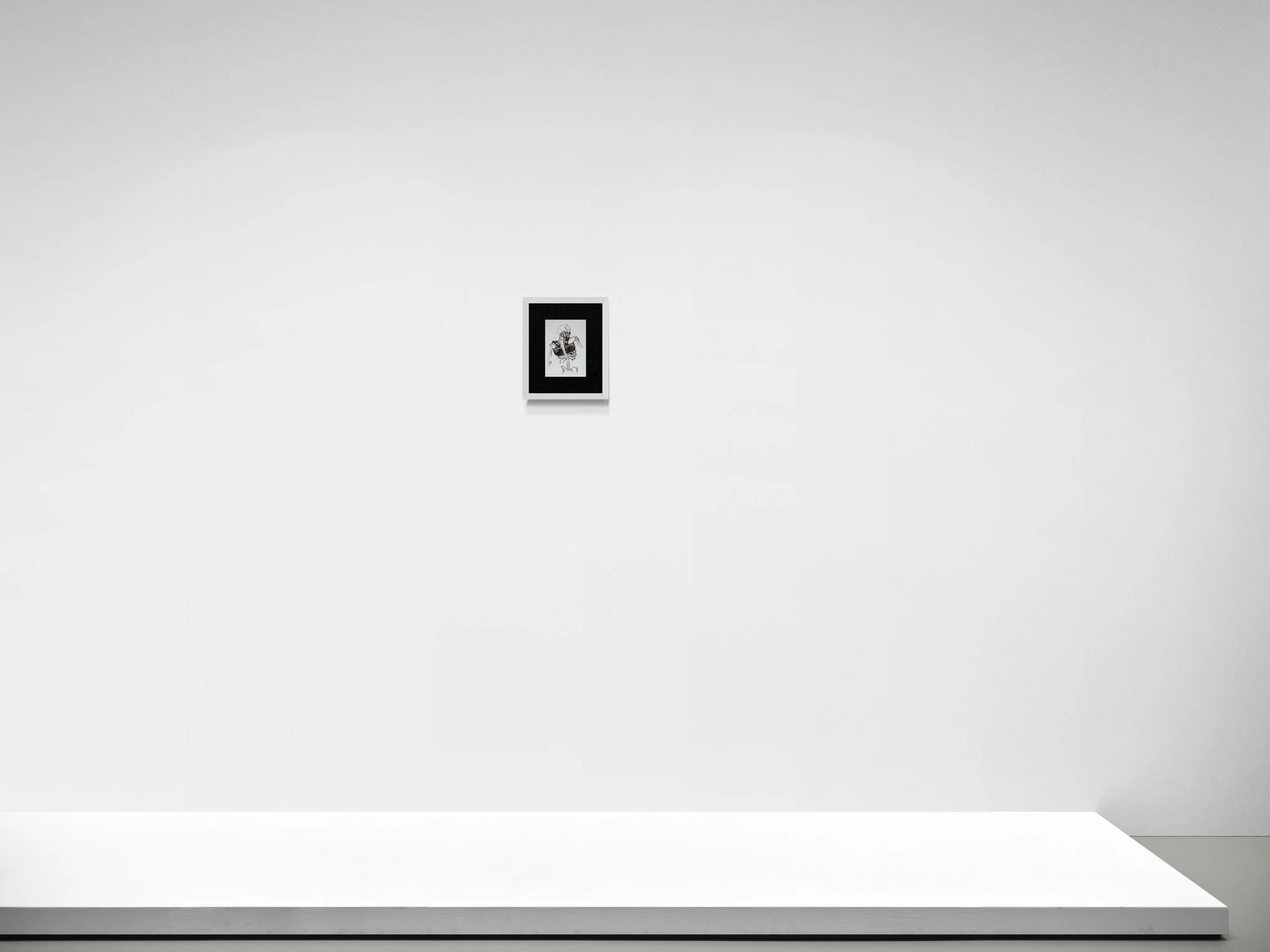 Ink artwork by Kaye Outhwaite displayed on a gallery wall