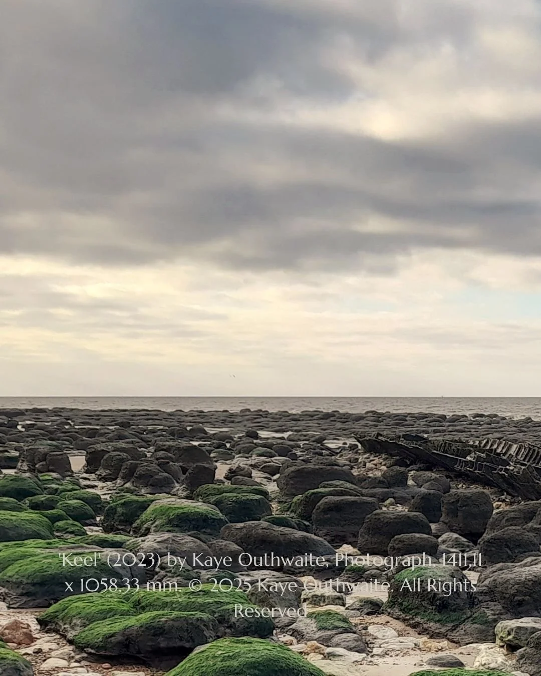 Close-up detail of 'Keel' coastal landscape photograph