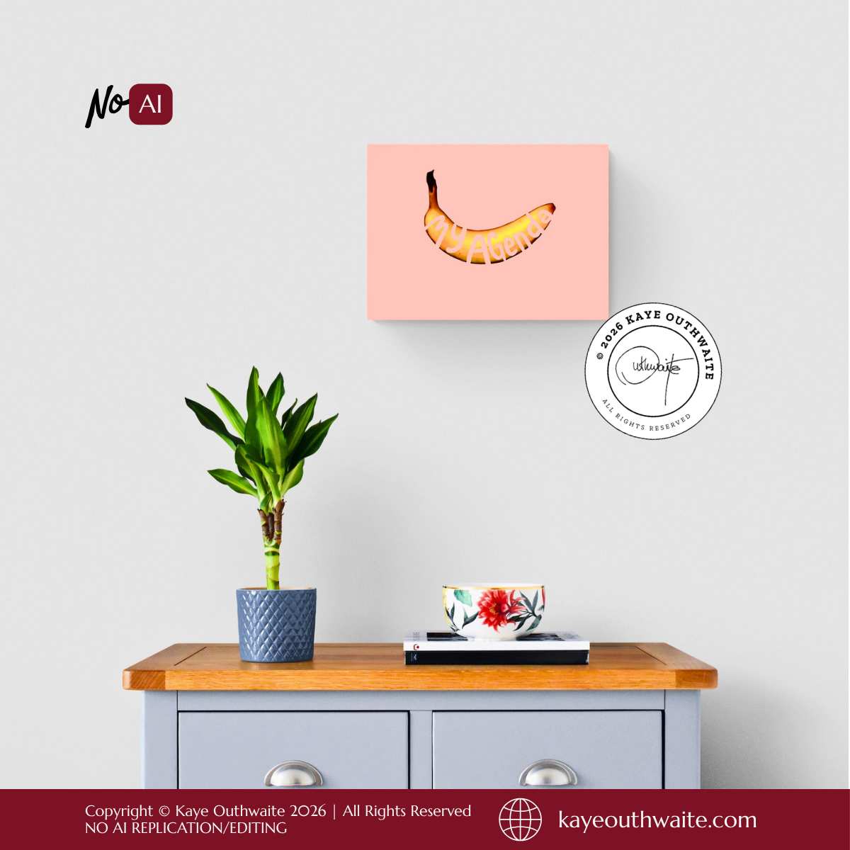 My AGenda canvas print displayed in a living room setting