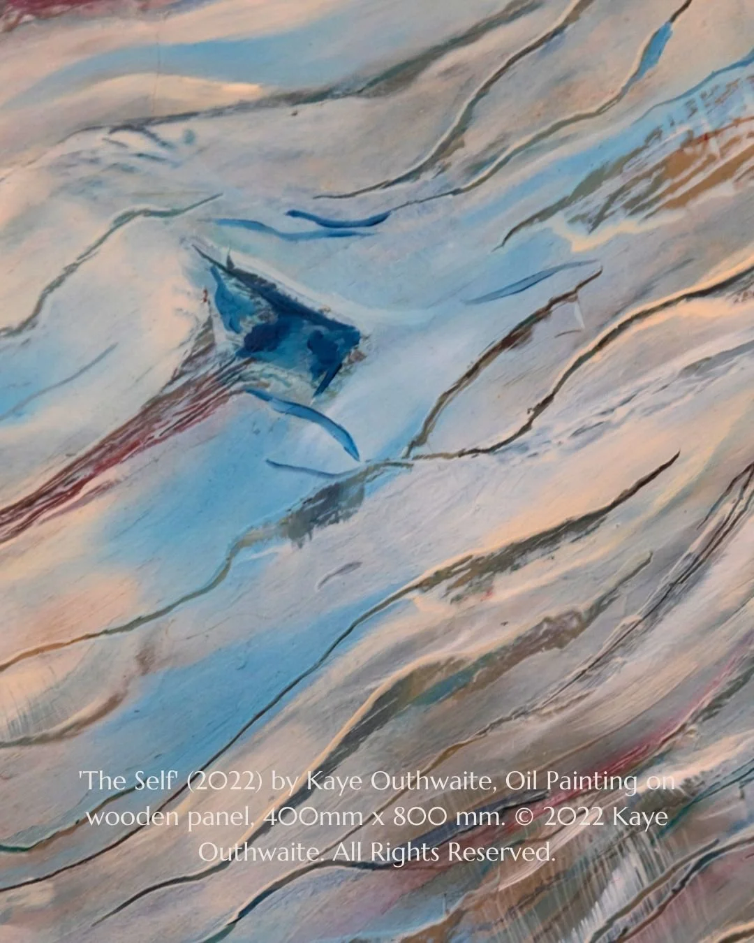 Detail of bold colour layering in The Self by Kaye Outhwaite