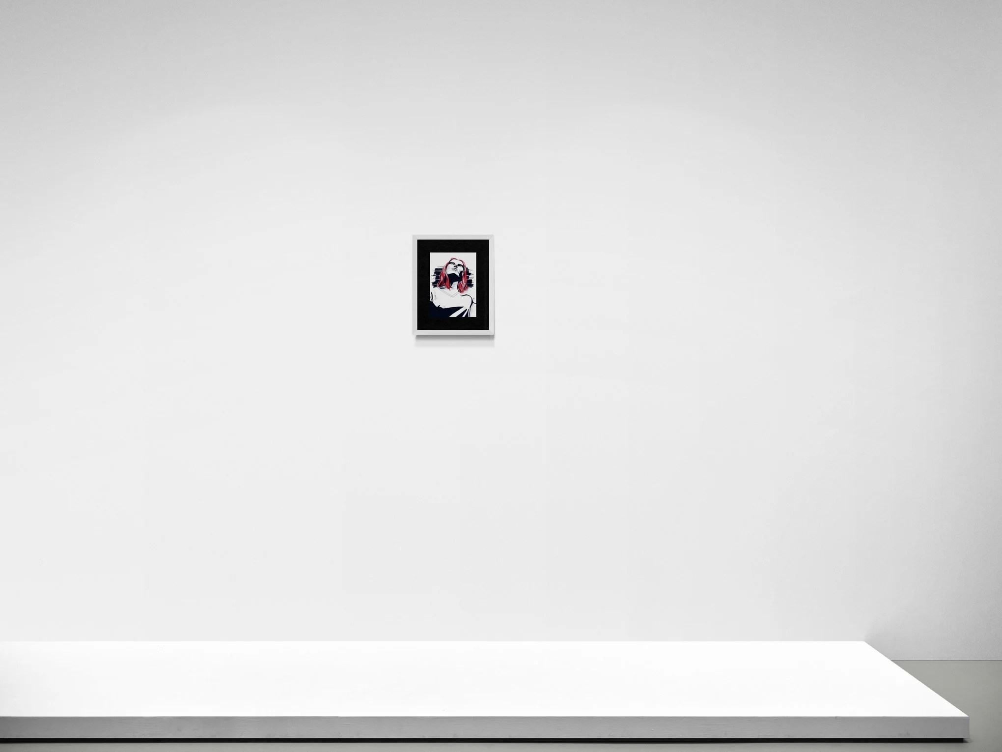 Ink artwork by Kaye Outhwaite displayed on a gallery wall