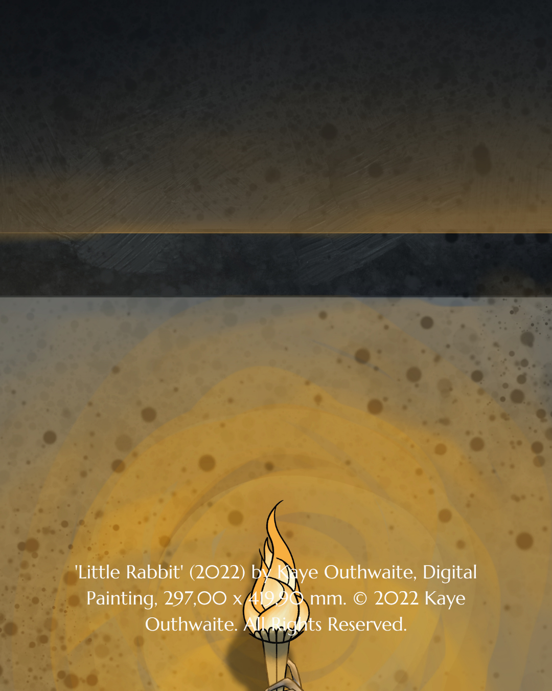 Close-up of a child's face in Little Rabbit, digital painting by Kaye Outhwaite