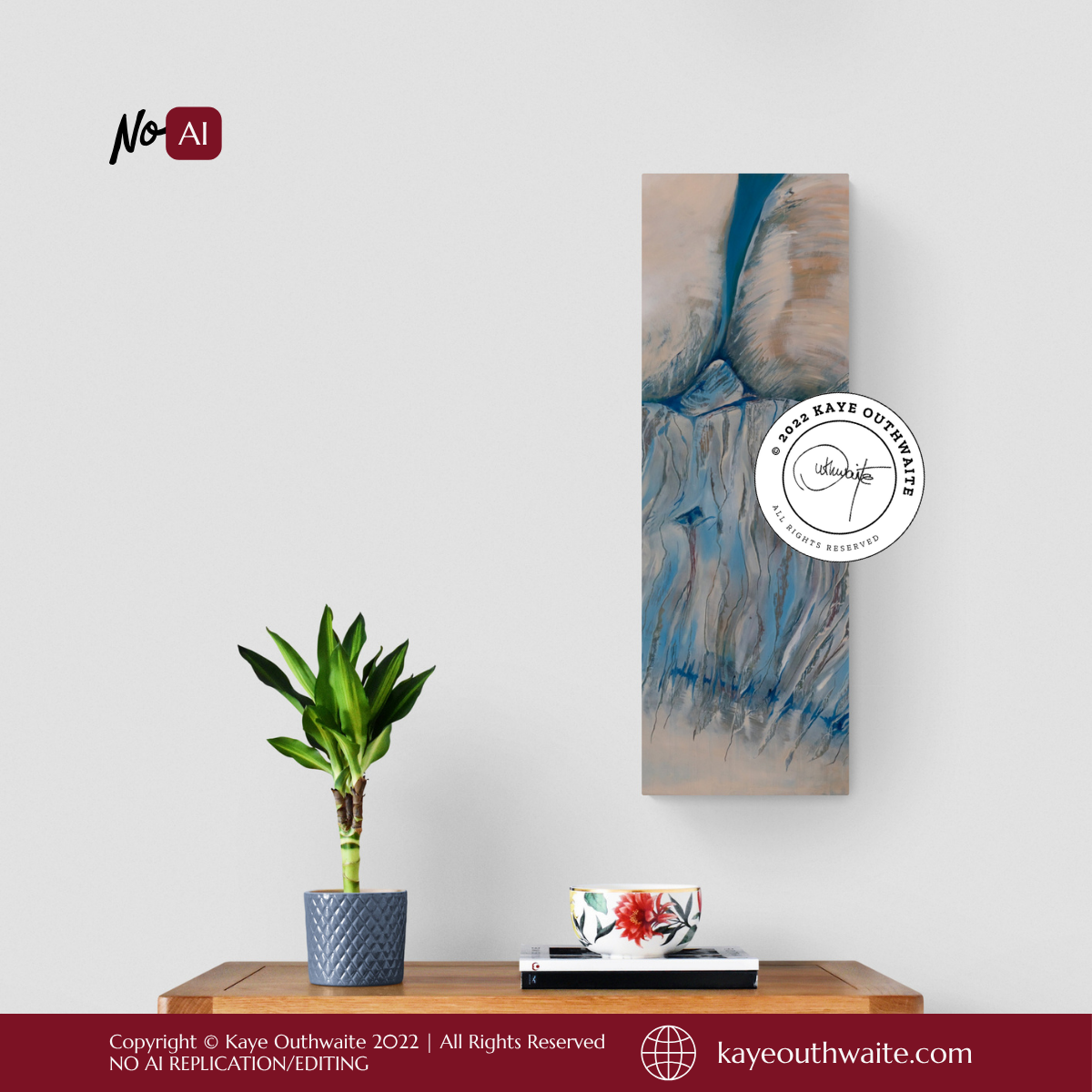 'The Self' canvas print displayed in a living room setting