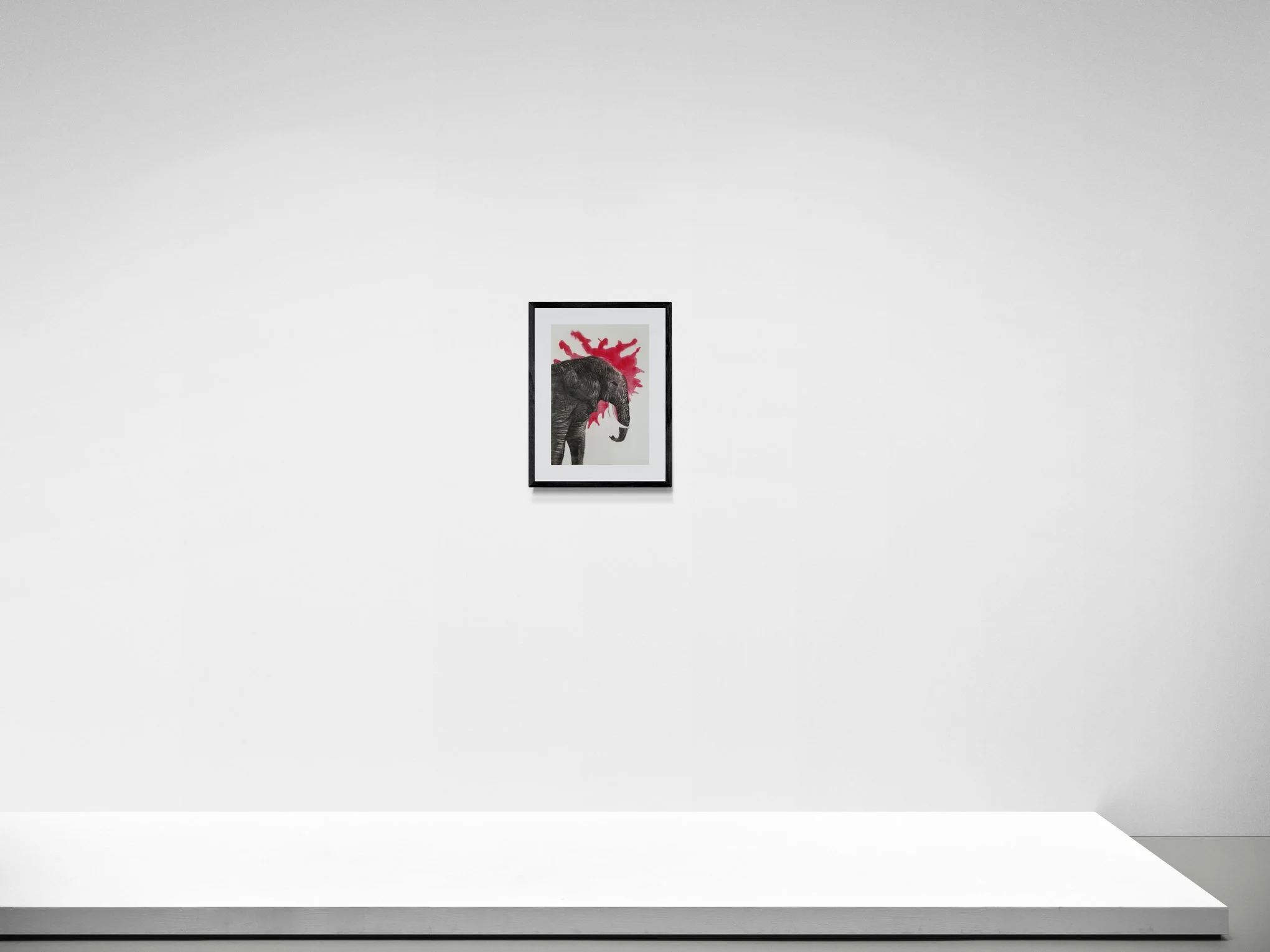 Mixed media artwork by Kaye Outhwaite displayed on a gallery wall