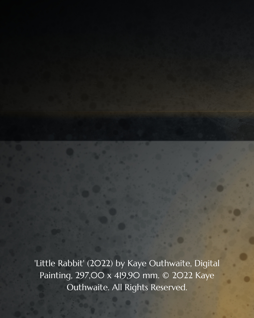Close-up of a child's face in Little Rabbit, digital painting by Kaye Outhwaite
