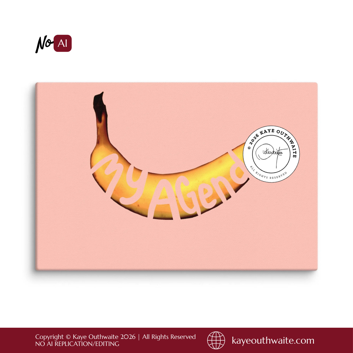 'My AGenda' Canvas Print (18 x 12 inches)