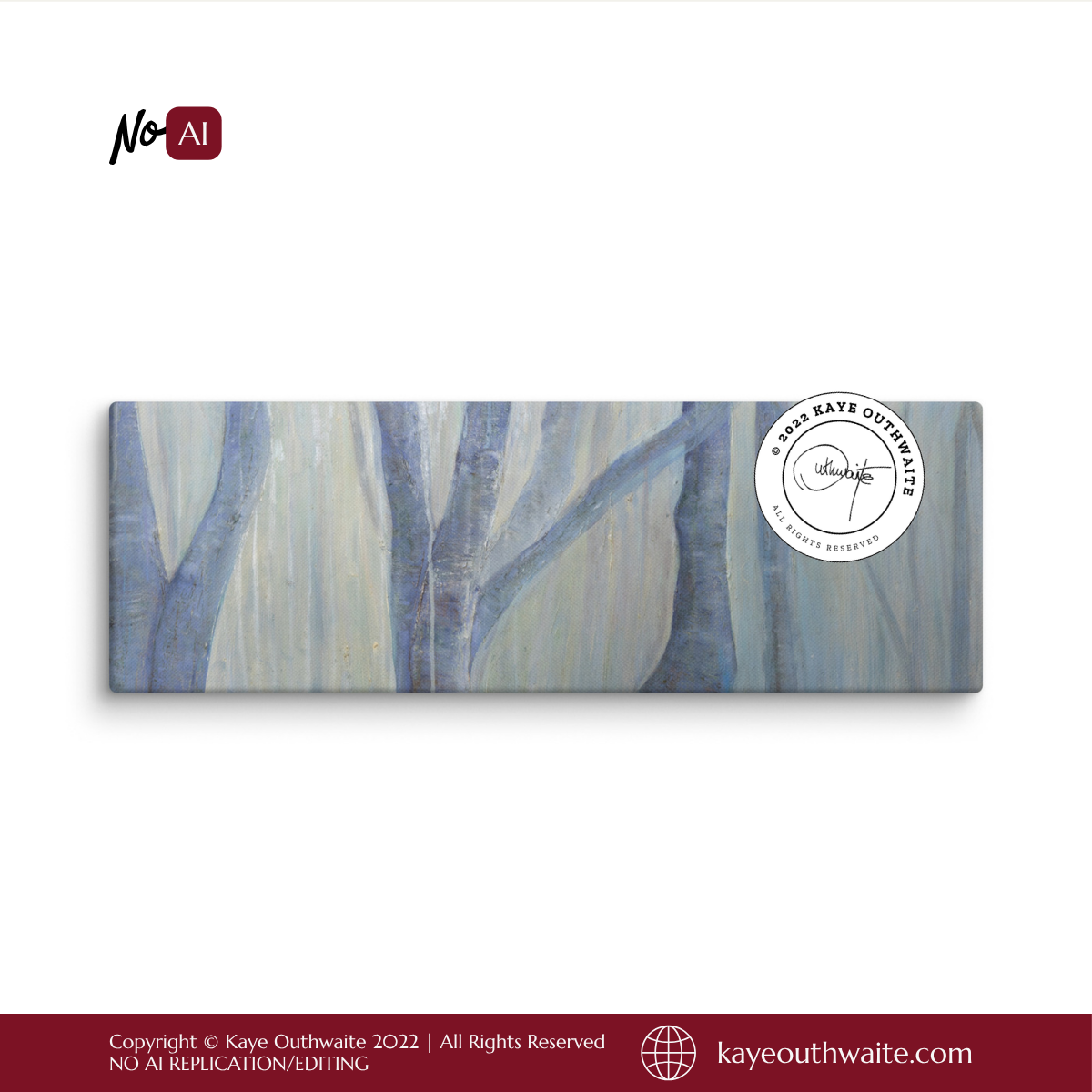 'Forest in Blue' (2022) Canvas Print (48 x 16 inches)