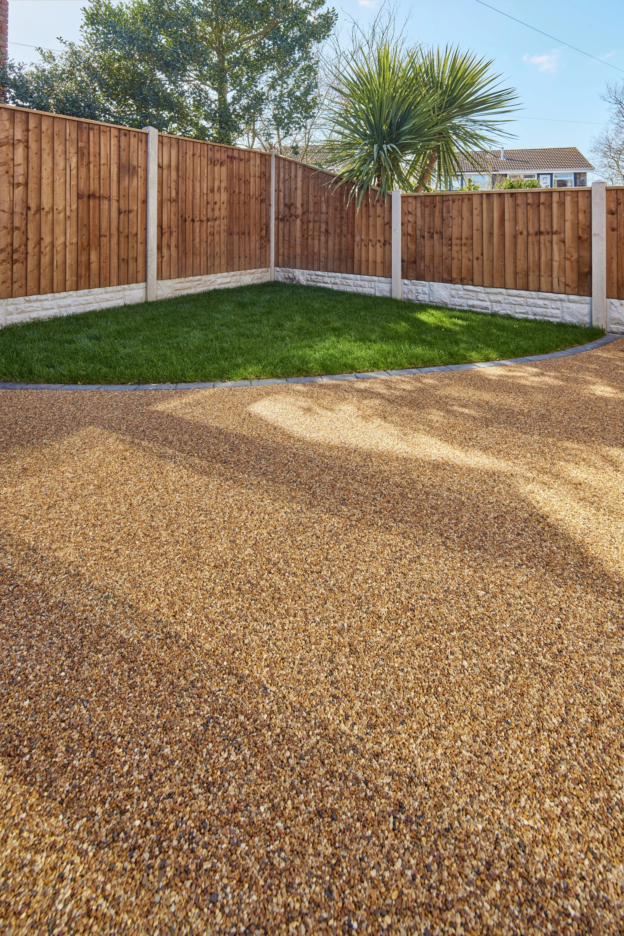 UV-stable stone driveway installation in Cleveland Ohio