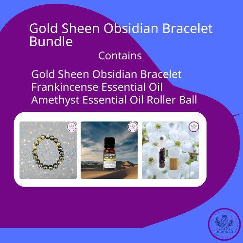 Gold Sheen Obsidian Bracelet Bundle 5