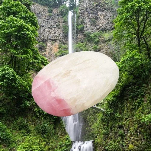 Pink Aragonite Palmstone