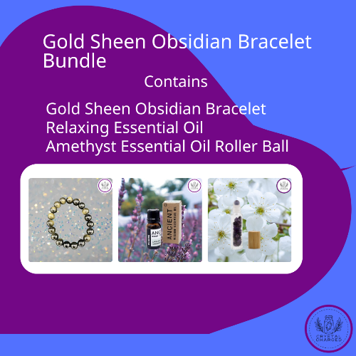 Gold Sheen Obsidian Bracelet Bundle 9