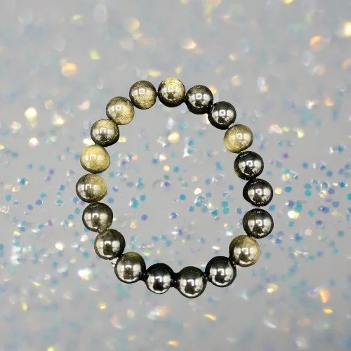 Gold Sheen Obsidian Bracelet