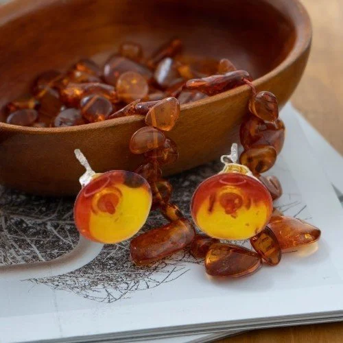Amber Stud Earrings